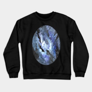 Watercolour galaxy painting - astronomy inspired fine art Crewneck Sweatshirt